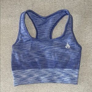 Ryderwear Blue Sports Bra Moisture-Wicking Racerback